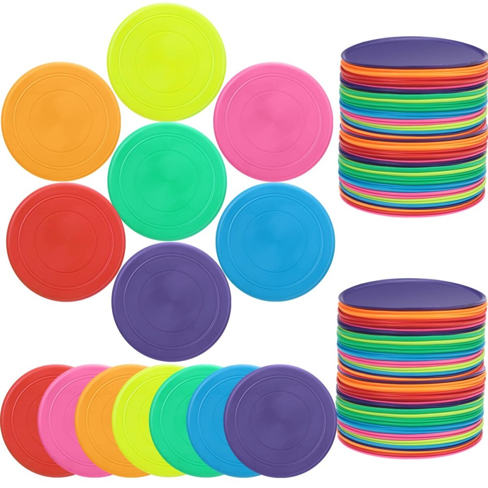 Vinsot 28 Pcs Flying Discs Bulk Flying Discs for Kids Soft Rubber Flyer Disk Outdoor for Children Adults Sports Party Favors, 7 Colors