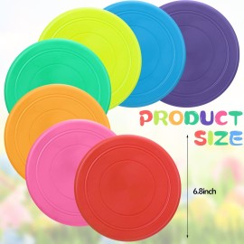 Vinsot 28 Pcs Flying Discs Bulk Flying Discs for Kids Soft Rubber Flyer Disk Outdoor for Children Adults Sports Party Favors, 7 Colors