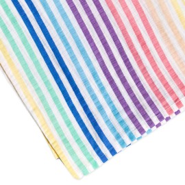 HonestBaby 2-Pack Organic Cotton Swaddle Blankets, Rainbow Stripe/Pink, One Size