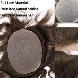 Lishy European Human Hair Toupee for Men Soft Full Swiss Lace Hair Replacement System Hairpieces 10x8 Straight 7 Lightest Brown Color Lishy European Human Hair Toupee for Men Soft Full Swiss Lace Hair Replacement System Hairpieces 10x8 Straight 7 Lightest Brown Color