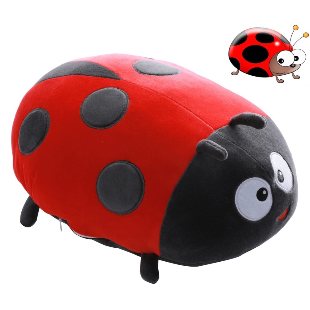 Cute 15.7 Inch Ladybug Stuffed Animals,Ladybird Plush Toys Pillow Anime Lady Beetle Plushie Hugging Pillow Ladybug Doll Gift for Kids and Lovers in Birthday, Christmas, Valentine\'s Day...