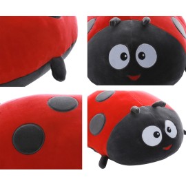 Cute 15.7 Inch Ladybug Stuffed Animals,Ladybird Plush Toys Pillow Anime Lady Beetle Plushie Hugging Pillow Ladybug Doll Gift for Kids and Lovers in Birthday, Christmas, Valentine\'s Day...
