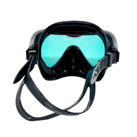 Tidal Mask - Advanced Anti Fog Diving Mask for Scuba Diving, Snorkeling, and Free Diving. Wide-Angle Single Lens. Best Anti Fog Scuba Mask, Snorkel Mask, Dive Mask for Adults. (Black/Tinted Lens).