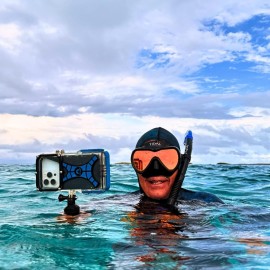 Tidal Mask - Advanced Anti Fog Diving Mask for Scuba Diving, Snorkeling, and Free Diving. Wide-Angle Single Lens. Best Anti Fog Scuba Mask, Snorkel Mask, Dive Mask for Adults. (Black/Tinted Lens).