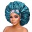 Silk Satin Bonnet Hair Cap: 2pcs 17inch Diameter Extra Large Jumbo Sleeping Satin Bonnets with Comfortable Flower Band - High Density Satin Bonnets for Women Braids Curly Night Cap (Purple & Teal)
