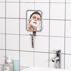 Lunmore Shower Mirror Fogless for Shaving, Rectangle with 4 Suction Cups Fogless Shower Mirror with Razor Holder Drop-Proof & Rust-Resistant Lunmore Shower Mirror Fogless for Shaving, Rectangle with 4 Suction Cups Fogless Shower Mirror with Razor Holder Drop-Proof & Rust-Resistant