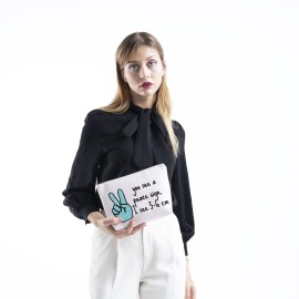 TSOTMO Novelty Labor & Delivery Nurse Gift You See A Peace Sign I See 5-6 cm OBGYN Zipper Pouch Makeup Bag (Peace Sign)