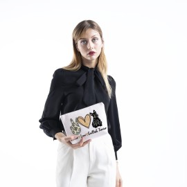 Scottish Terrier Mama Gift: Peace Love Cute Puppy Themed Makeup Bag for Dog Lover (PLScottish Terrier)