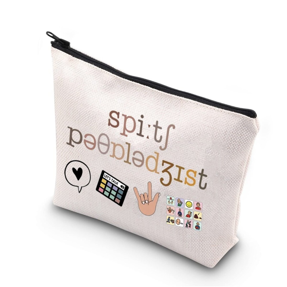 TSOTMO Speech Therapist Gift Phonetic sign Speech Pathologist Therapy Team Sped Speechie Gift Makeup Bag (Speech Pathologist)