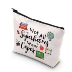 TSOTMO Teacher Appreciation Gift Not All Superheroes Wear Capes End of Year Teacher Pen Pouch Gift (Wear capes teacher)