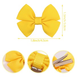 80Pcs Hair bow Clips 2Inch Mini Hair Clips for Baby Fine Hair Grosgrain Ribbon Bows Metal Alligator Clips Non-slip Baby Hair Clips for Baby Girls Infants Toddlers 40 Colors in Pairs