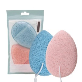 2 Pcs Facial Sponge, Facial Cleansing Pads, Reusable Glove Bath Sponge, Puff Style Exfoliating Pads, for Deep Pore Cleansing 2 Pcs Facial Sponge, Facial Cleansing Pads, Reusable Glove Bath Sponge, Puff Style Exfoliating Pads, for Deep Pore Cleansing