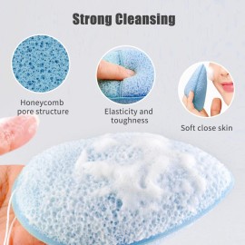 2 Pcs Facial Sponge, Facial Cleansing Pads, Reusable Glove Bath Sponge, Puff Style Exfoliating Pads, for Deep Pore Cleansing 2 Pcs Facial Sponge, Facial Cleansing Pads, Reusable Glove Bath Sponge, Puff Style Exfoliating Pads, for Deep Pore Cleansing