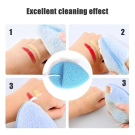 2 Pcs Facial Sponge, Facial Cleansing Pads, Reusable Glove Bath Sponge, Puff Style Exfoliating Pads, for Deep Pore Cleansing 2 Pcs Facial Sponge, Facial Cleansing Pads, Reusable Glove Bath Sponge, Puff Style Exfoliating Pads, for Deep Pore Cleansing