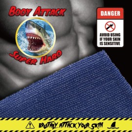 Extra Rough, Exfoliating Washcloth [Made in Japan] Exfoliating Towel Special Texture Makes Fluffy Foam Lather, Back Scrubber, Dead Skin Cell Remover [Loofah for Women and Men] (Blue)