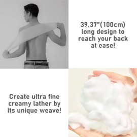 Extra Rough, Exfoliating Washcloth [Made in Japan] Exfoliating Towel Special Texture Makes Fluffy Foam Lather, Back Scrubber, Dead Skin Cell Remover [Loofah for Women and Men] (2pcs Set(Red, Gray))