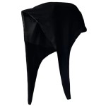 Belsen Satin Bonnet Silk Bonnet Sleep Cap Satin Lined Slouchy Beanie Night Sleeping Hat Adjustable for Curly Hair (Black)