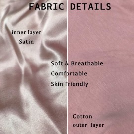 Belsen Satin Bonnet Silk Bonnet Sleep Cap Satin Lined Slouchy Beanie Night Sleeping Hat Adjustable for Curly Hair (Black)