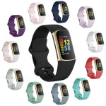 lepmok 12-Pack Band Compatible with Fitbit Charge 5 Bands Women Men, Breathable Soft Silicone Replacement Wristbands for Fitbit Charge 5 Advanced Fitness Tracker (Small (5.1-6.7))