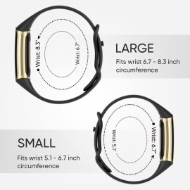 lepmok 12-Pack Band Compatible with Fitbit Charge 5 Bands Women Men, Breathable Soft Silicone Replacement Wristbands for Fitbit Charge 5 Advanced Fitness Tracker (Small (5.1-6.7))