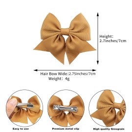 CLLOT 40pcs 2.75 inch Hair Bows for Girls Grosgrain Ribbon Toddler Hair Bows Alligator Clips for Baby Girls Kids Teens Back to School Hair Accessories in Pairs