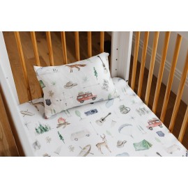 Pobibaby - 2 Pack Premium Toddler Pillowcase - Ultra Soft Jersey Knit - Crib Pillow, Kids Pillow, Travel Pillow Case Cover (Explore)