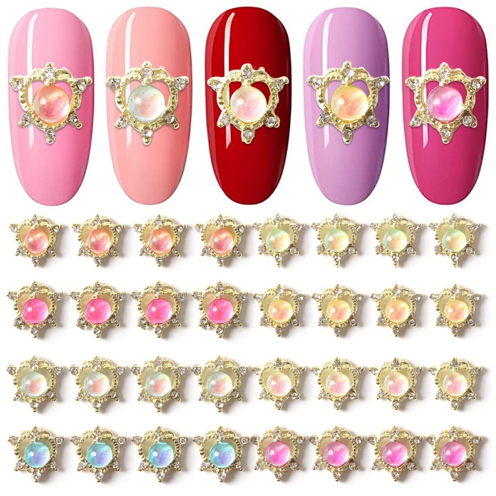 SILPECWEE 32pcs 3d Nail Charms Gold Charms for Nails Design Nail Gems Glass Nail Crystals Gold Nail Jewelry Nail Decorations Acrylic Nails Manicure DIY Craft SILPECWEE 32pcs 3d Nail Charms Gold Charms for Nails Design Nail Gems Glass Nail Crystals Gold Nail Jewelry Nail Decorations Acrylic Nails Manicure DIY Craft
