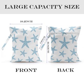 zcyxuuw Wet Bag, Wet Dry Bag, Wet Bag for Swimsuit Travel Beach Pool Dirty Yoga Gym Clothes Makeup Bag Beach Wedding Supplies Waterproof Reusable Shell Pearl Starfish Gifts