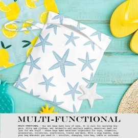 zcyxuuw Wet Bag, Wet Dry Bag, Wet Bag for Swimsuit Travel Beach Pool Dirty Yoga Gym Clothes Makeup Bag Beach Wedding Supplies Waterproof Reusable Shell Pearl Starfish Gifts