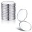 Yalikop 8 Pcs Portable Folding Compact Mirror Bulk with 1X 2X Magnification Double Sided Mini Travel Makeup Mirror for Women Bridesmaid Gifts(Silver)