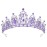 Didder Crystal Crown Tiara for Women - Purple, Silver, Wedding & Party Tiaras