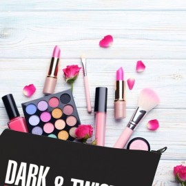 BDPWSS Makeup Bag For Women Dark And Twisty TV Show Inspire Gifts For Nurses Doctor Paramedics Toiletry Bag Travel Pouch (Dark & twisty bl 2)