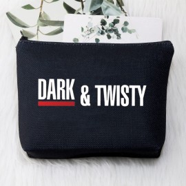 BDPWSS Makeup Bag For Women Dark And Twisty TV Show Inspire Gifts For Nurses Doctor Paramedics Toiletry Bag Travel Pouch (Dark & twisty bl 2)