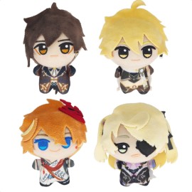 KOOLIYA Small Size Genshin Impact Figure Plush Doll - Tartaglia (4 inch), Keychain Anime Figure Soft Stuffed Gift for Game Fans