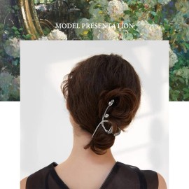 Fuyunohi Flower Clips, Large Flower Hair Clips Jaw Clips Hair Claws for Women (Gold/Silver Rose) Fuyunohi Flower Clips, Large Flower Hair Clips Jaw Clips Hair Claws for Women (Gold/Silver Rose)