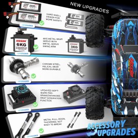 Hosim Brushless RC Cars, 1:10 68+ KMH High Speed Remote Control Car for Adults Boys, 4X4 All Terrains Waterproof Off Road Hobby Grade Large Fast Racing Buggy Toy Gift Monster Trucks