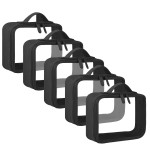 ANRUI TSA Approved Toiletry Bag, 5 Pcs TSA Clear Travel Bags With Handle Strap, Makeup Bag for Liquids, Toiletries, Cosmetics, Gifts for Women and MenBlack