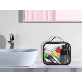 ANRUI TSA Approved Toiletry Bag, 5 Pcs TSA Clear Travel Bags With Handle Strap, Makeup Bag for Liquids, Toiletries, Cosmetics, Gifts for Women and MenBlack