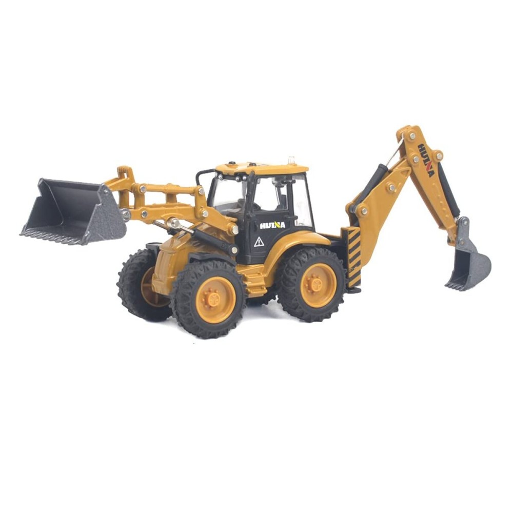 Ailejia Die-cast Backhoe Loader Excavator Truck Toys Heavy Duty Wheeled 1/50 Metal Engineering Vehicle Construction Tractor Model Toy for Boys (Backhoe)
