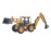 Ailejia Die-cast Backhoe Loader Excavator Truck Toys Heavy Duty Wheeled 1/50 Metal Engineering Vehicle Construction Tractor Model Toy for Boys (Backhoe)