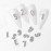 WOKOTO 30pcs Silver Number Nail Charms And Rhinestones (0-9) 3d Number Rhinestones For Nails Luxury Alloy Arabic Numerals Nail Number Charms For Nails Nail Jewelry Gemstones For Nail Art Gems