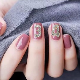 WOKOTO 30Pcs Gold 3d Numbers For Nails Number Rhinestones Charms For Acrylic Nails Number Nail Charms For Women Girls Nail Art Charms Gold Nail Jewels Gems For Nails Accessories Gems