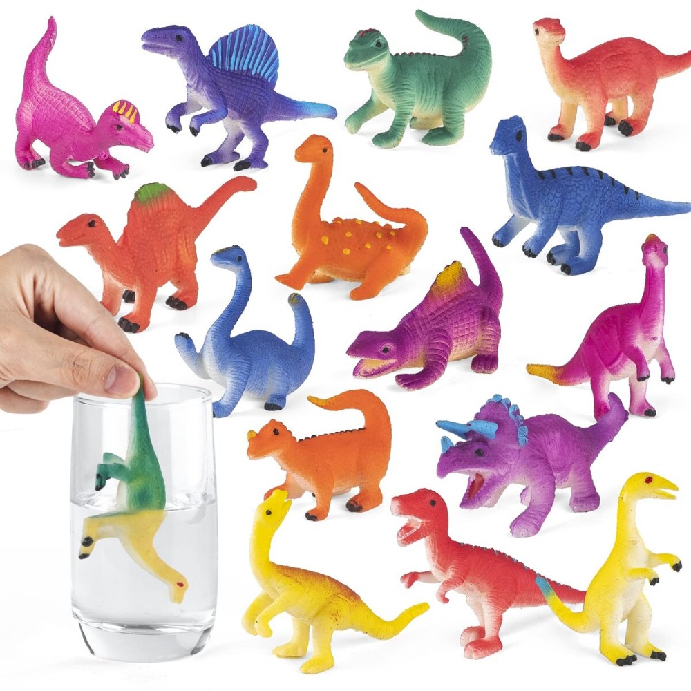 Color Changing Dinosaur Toys,15 Pieces Changing Color Dinosaur Set,Mold Free Bath Toys,Great Gift for Kids Boys and Girls,for Easter Egg Fillers,Goodie Bags Fillers,Themed Party