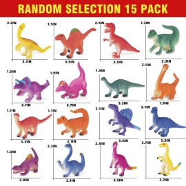 Color Changing Dinosaur Toys,15 Pieces Changing Color Dinosaur Set,Mold Free Bath Toys,Great Gift for Kids Boys and Girls,for Easter Egg Fillers,Goodie Bags Fillers,Themed Party