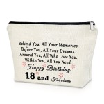 18th Birthday Gifts for Girls Makeup Bag Birthday Gifts for Women 18 Years Old Happy Birthday Gifts for Sister Cosmetic Bag Gifts for Your Daughter Turning 18 Born in 2006 Gifts Travel Pouch