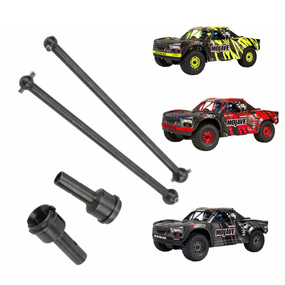 for 1/7 ARRMA Mojave 6S BLX Rear Drive Shaft Upgrades Part,45 Hardened Steel Rear CVD Universal Joints/Wheel AXLE & DOGBONE for 1/7 ARRMA Mojave 6S V2 4WD Desert Short Truck 2pcs/Set(Black)