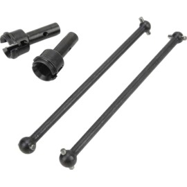 for 1/7 ARRMA Mojave 6S BLX Rear Drive Shaft Upgrades Part,45 Hardened Steel Rear CVD Universal Joints/Wheel AXLE & DOGBONE for 1/7 ARRMA Mojave 6S V2 4WD Desert Short Truck 2pcs/Set(Black)