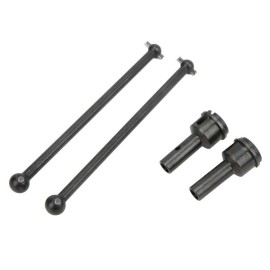for 1/7 ARRMA Mojave 6S BLX Rear Drive Shaft Upgrades Part,45 Hardened Steel Rear CVD Universal Joints/Wheel AXLE & DOGBONE for 1/7 ARRMA Mojave 6S V2 4WD Desert Short Truck 2pcs/Set(Black)