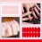SILPECWEE Red Nail Polish Strips Nail Wraps for Women Solid Color Adhesive Gel Nail Strips Sticker Nail Polish Nail Accessories Manicure Stickers with 1pc Nail File (8 Sheets)