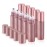BOSMIOW 10 Pack Essential Oil Roller Bottles 10ml Refillable Pink Glass Roll On Bottle With Stainless Steel Roller Ball Travel Perfume Sample Bottles